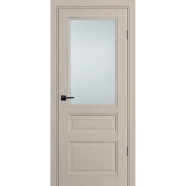 Межкомнатная дверь экошпон PSU-39 шеллгрей остеклённая