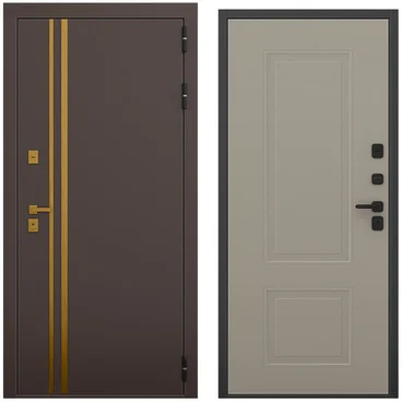 Входная дверь Баухаус амаретто силк панель кобальт