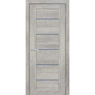 Межкомнатная дверь экошпон Мариам Техно-809 чиаро гриджио стекло Lacobel серый