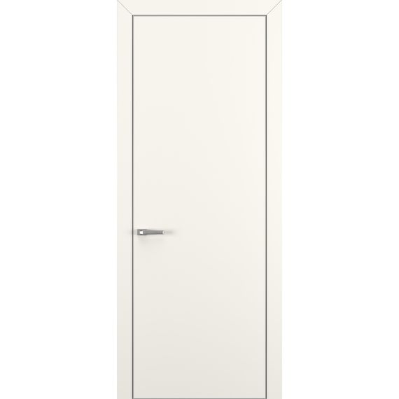 Фото двери Квалитет К7 молочный с алюминиевой кромкой