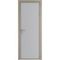 Алюминиевая межкомнатная дверь 1AP никель матовый лайт грей элегант