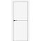 Межкомнатная дверь экошпон Profilo Porte PX-19 с чёрной алюминиевой кромкой с 4-х сторон цвет белый