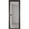 Алюминиевая межкомнатная дверь 1AV серая ночь остеклённая