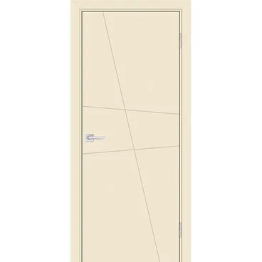 Межкомнатная дверь эмаль Текона Смальта-Лайн 02 айвори RAL 1013 глухая