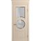 Межкомнатная дверь массив бука Viporte Лацио Амбиенте ваниль остекление 2