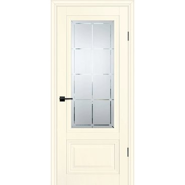 Межкомнатная дверь экошпон Profilo Porte PSC-37 магнолия остеклённая
