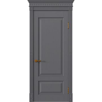 Межкомнатная дверь массив дуба Viporte Классика 1 графит глухая