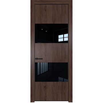 Межкомнатная дверь 22NA дуб тобакко остеклённая