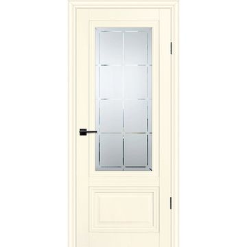 Межкомнатная дверь экошпон Profilo Porte PSC-37 магнолия остеклённая