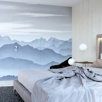 Скрытая дверь под окраску 0PE Invisible AL кромка открывание на себя