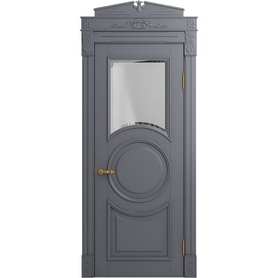 Межкомнатная дверь массив бука Viporte Лацио Амбиенте тауп остекление 1