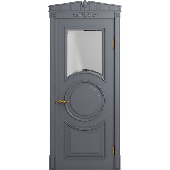 Межкомнатная дверь массив бука Viporte Лацио Амбиенте тауп остекление 1