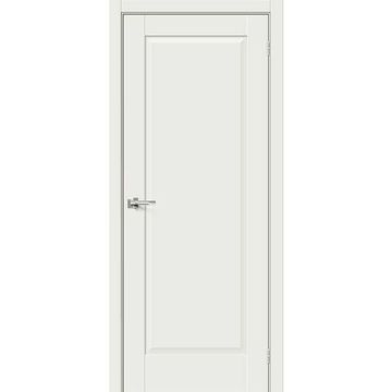 Межкомнатная дверь эмалит Прима-10 white matt глухая