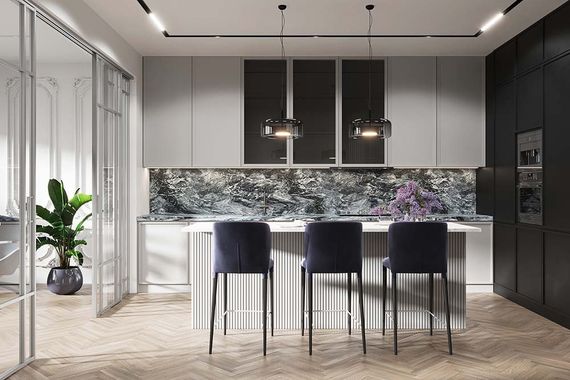 Алюминиевая стеклянная перегородка Классическая эксклюзив вайт стекло прозрачное