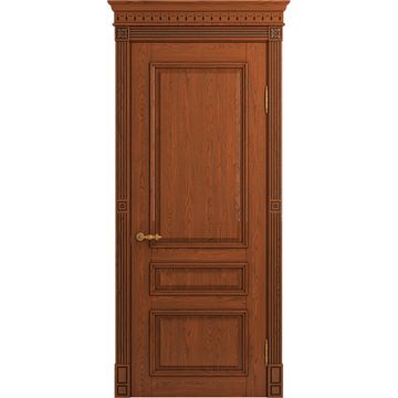 Межкомнатная дверь массив ясеня Viporte Рим табачный глянец глухая