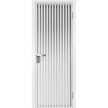 Межкомнатная алюминиевая дверь 11AG белая матовая RAL 9003 остеклённая
