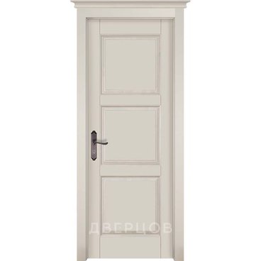 Межкомнатная дверь массив ольхи ОКА Турин эмаль слоновая кость глухая