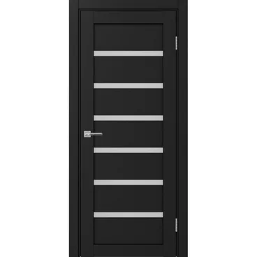 Межкомнатная дверь экошпон Турин 507.12 антрацит остеклённая