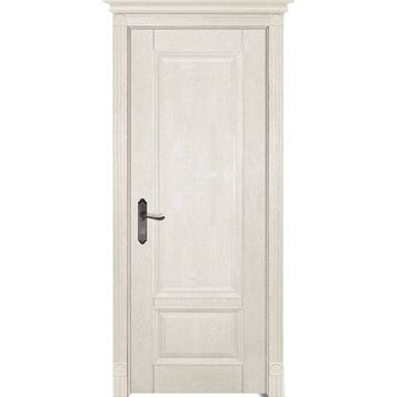 Межкомнатная дверь массив дуба ОКА Аристократ №4 эмаль слоновая кость глухая