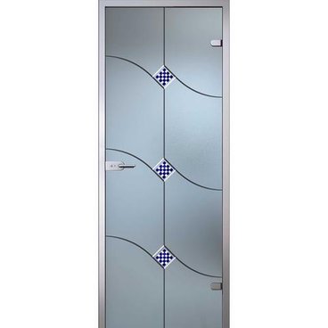 Межкомнатная стеклянная дверь АКМА Патриция стекло бесцветное матовое