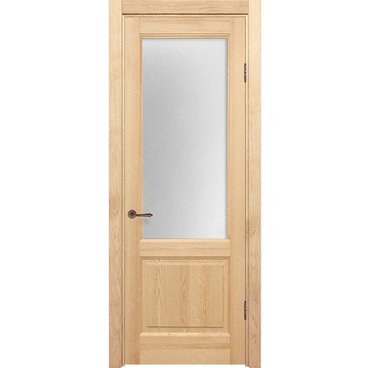 Межкомнатная дверь массив сосны Дверцов Ливорно под покраску остеклённая