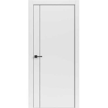 Межкомнатная дверь Light Geometry 4303 белая кромка ABS чёрная глухая