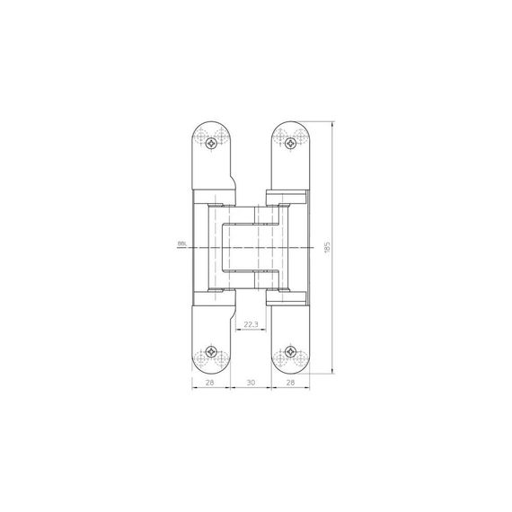 Петля дверная скрытая Simonswerk Tectus Te 541