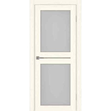 Межкомнатная дверь экошпон Турин 520.222 ясень светлый остеклённая