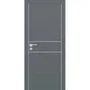 Фото межкомнатной двери экошпон Profilo Porte PX-15 графит с алюминиевой кромкой с 2-х сторон