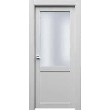 Межкомнатная дверь эмаль Ofram Парнас 2 белая остеклённая