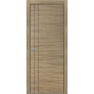 Межкомнатная дверь Tamburat 4105 дуб мадейра кромка чёрная матовая глухая