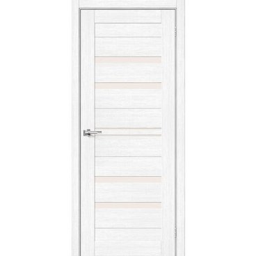 Межкомнатная дверь экошпон Bravo Порта-30 snow veralinga остеклённая