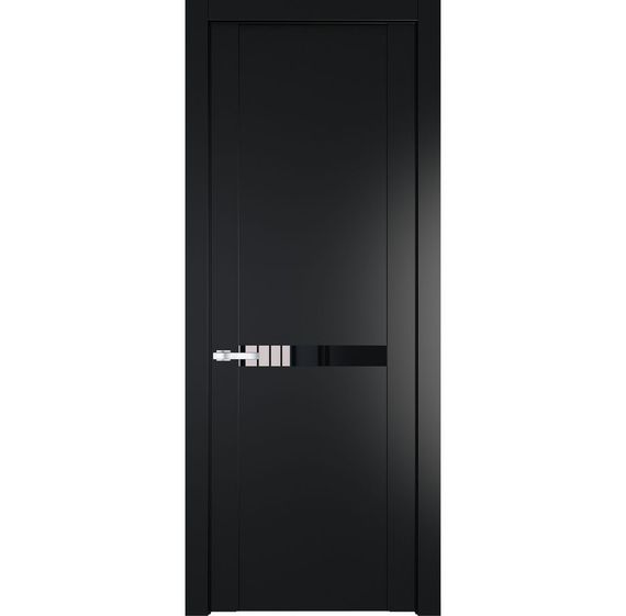 Межкомнатная дверь эмаль Profil Doors 1.4P блэк остеклённая