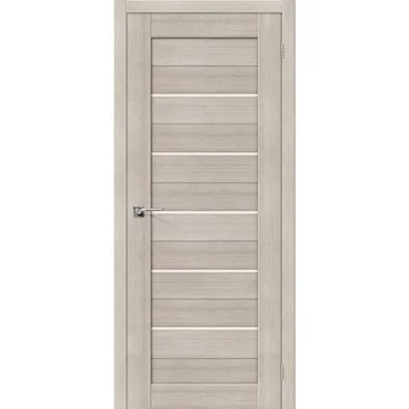 Межкомнатная дверь экошпон Bravo Порта-22 cappuccino veralinga остеклённая