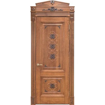 Дверь массив дуба Монако табачный глухая