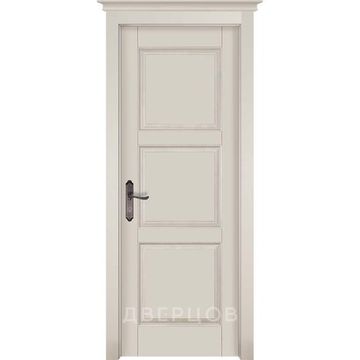 Межкомнатная дверь массив ольхи ОКА Турин эмаль слоновая кость глухая