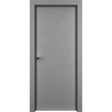 Межкомнатная дверь эмаль Ofram Энигма серая глухая
