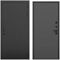 Входная дверь Смарт чёрный силк панель гладкая антрацит