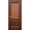 Межкомнатная дверь шпон Классик венге остеклённая