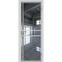 Межкомнатная алюминиевая дверь 9AG белая матовая RAL 9003 остеклённая