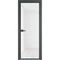 Алюминиевая межкомнатная дверь 1AХ серая ночь остеклённая