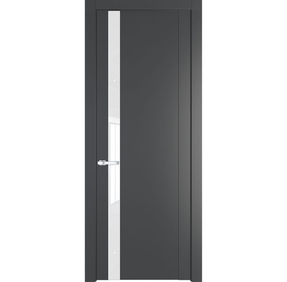 Межкомнатная дверь 1.2P графит остеклённая