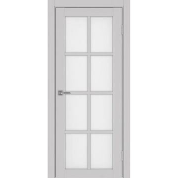 Межкомнатная дверь экошпон Турин 541.2222 пепельный остеклённая