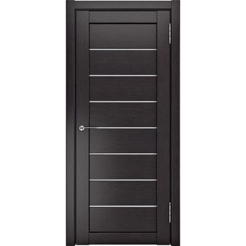 Межкомнатная дверь экошпон Legend ЛУ-7 венге стекло белый триплекс