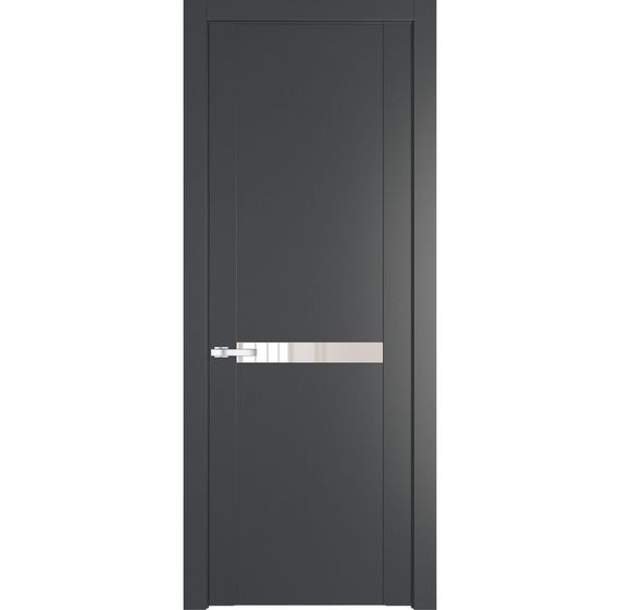 Межкомнатная дверь 1.4P графит остеклённая