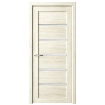 Межкомнатная дверь Вена эко-шпон белый кипарис со стеклом