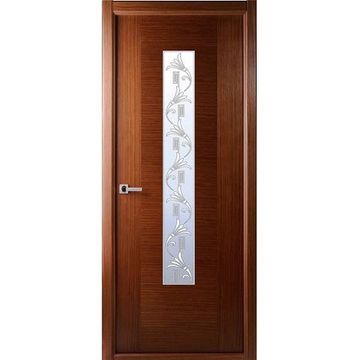 Межкомнатная дверь шпонированная Belwooddoors Классика Люкс орех остеклённая