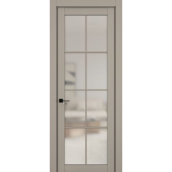 Фото межкомнатной двери керамик NC 5 бежевый остеклённая