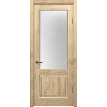 Межкомнатная дверь массив дуба без сучка Дверцов Ливорно остеклённая
