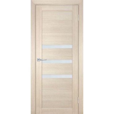 Межкомнатная дверь экошпон Мариам Техно-709 капучино стекло сатинат белый